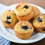 Lemon Blueberry Muffins - Yummy gluten-free muffins! Sugar-free, dairy-free, low-carb, THM-S