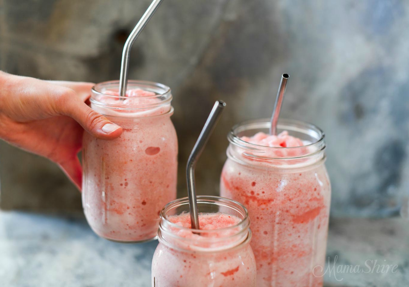 Frosted Strawberry Lemonade Dairy-Free Sugar-Free MamaShire