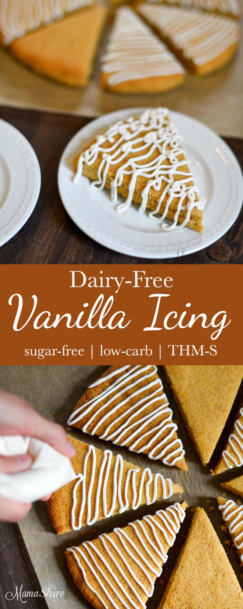 Dairy-Free Vanilla Scones - Sugar-free, Gluten-free, Low-carb, THM-S