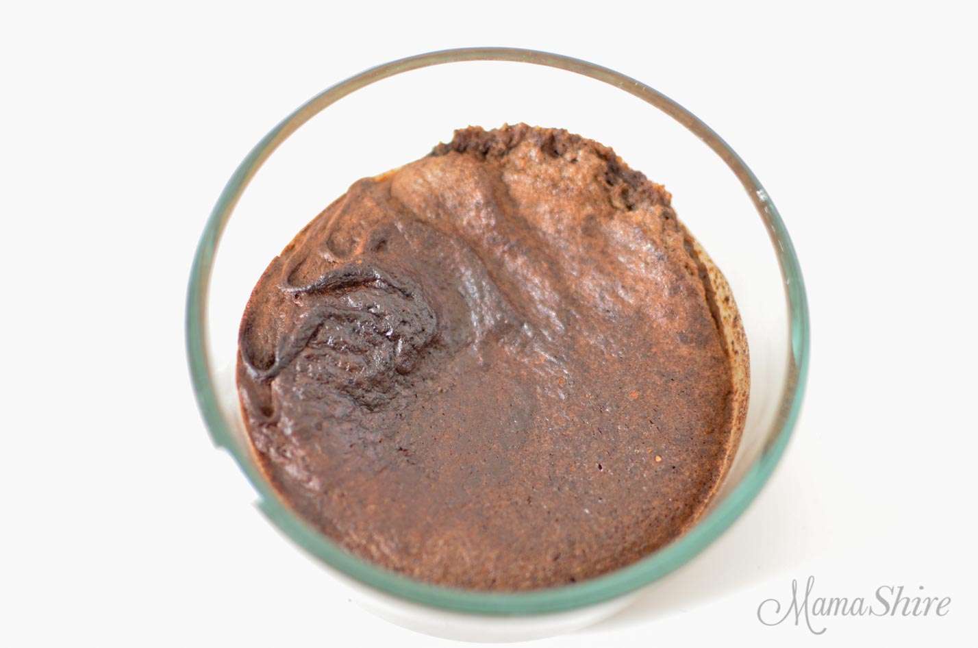 Chocolate Lava Cake freshly baked in an air fryer.