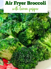 Air-fried broccoli with lemon pepper