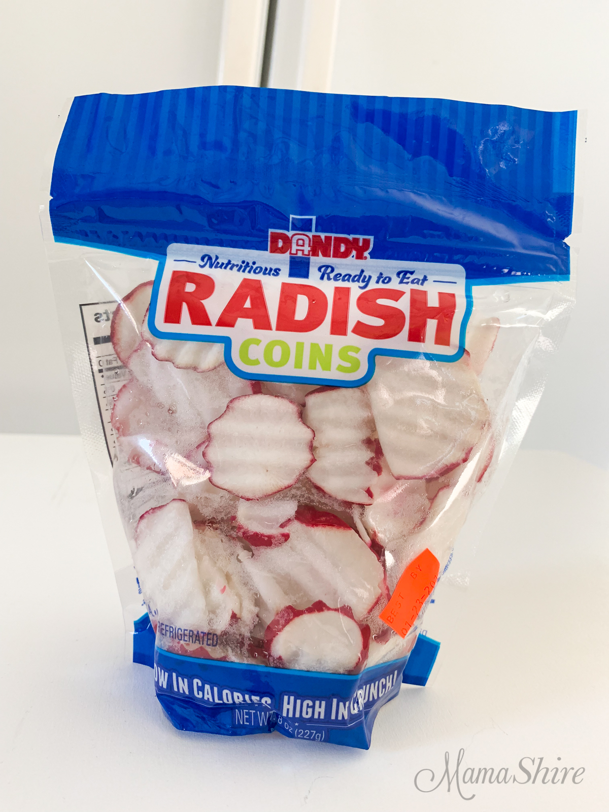 A bag of radish chips