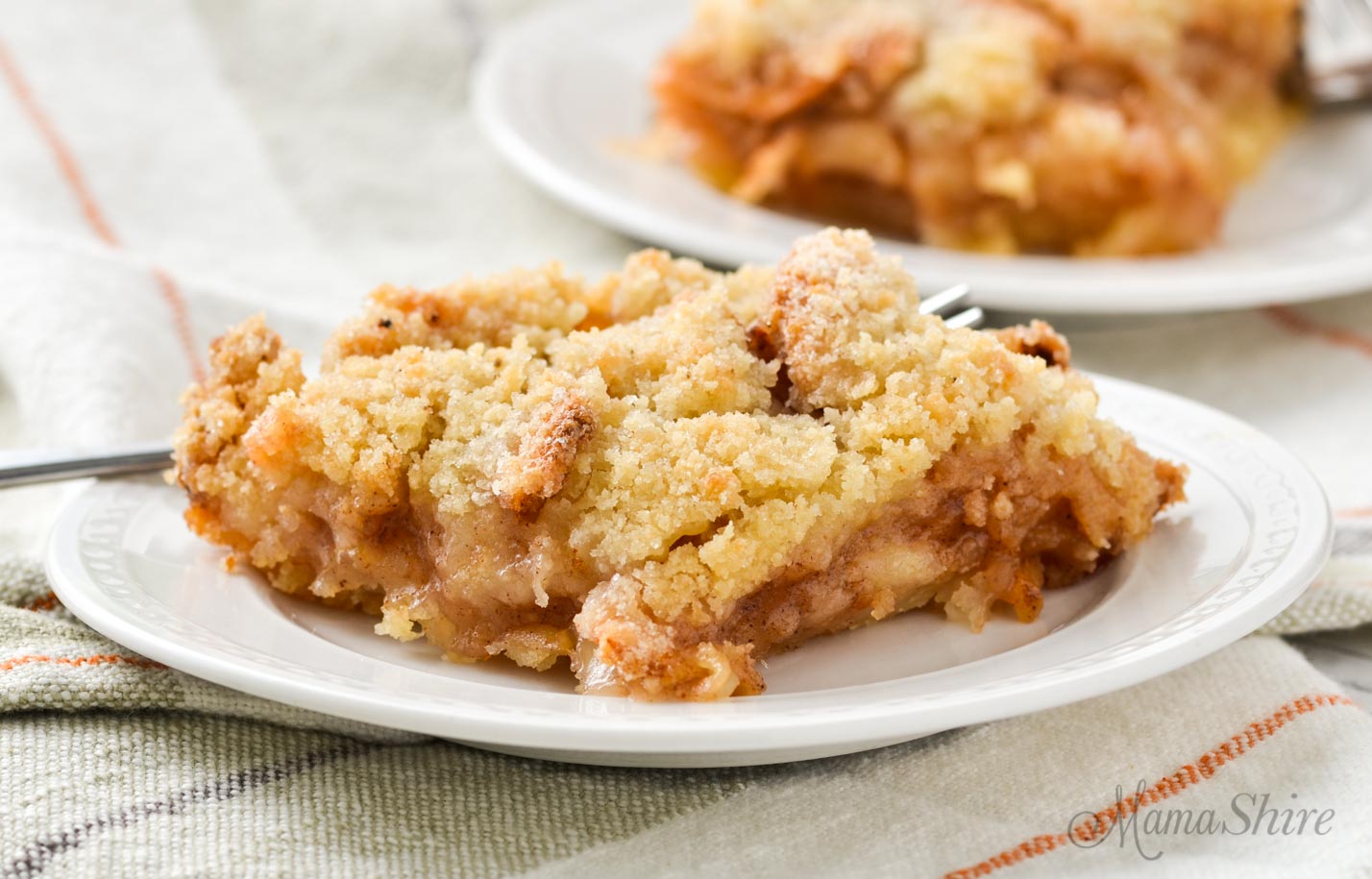 Gluten-free apple slab pie with crumbly topping.