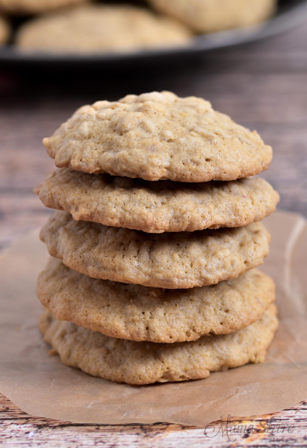 A stack of gluten-free cookies.