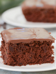 Two servings of chocolate gluten-free zucchini brownies.