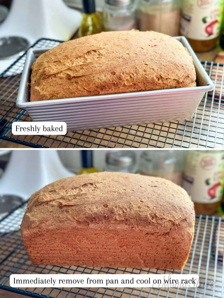 Freshly baked gluten-free bread.