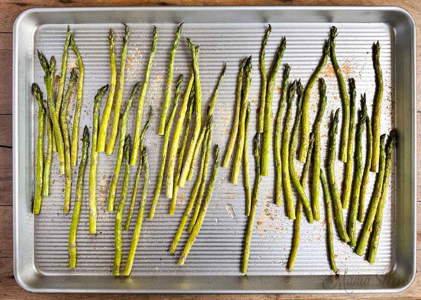 Freshly roasted asparagus.
