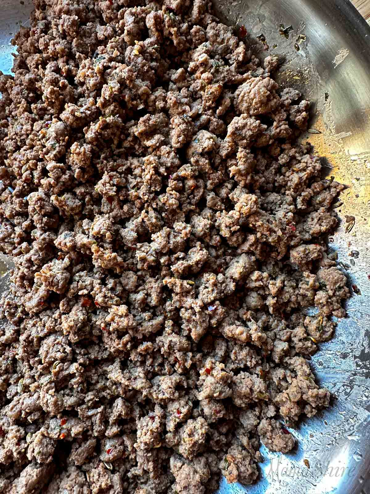 Freshly cooked Italian Beef Sausage 