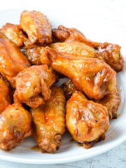 A plate of Gluten-Free Korean Air Fryer Chicken Wings