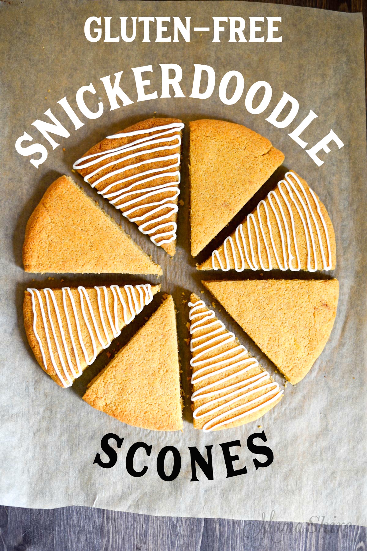 gluten-free snickerdoodle scones. 